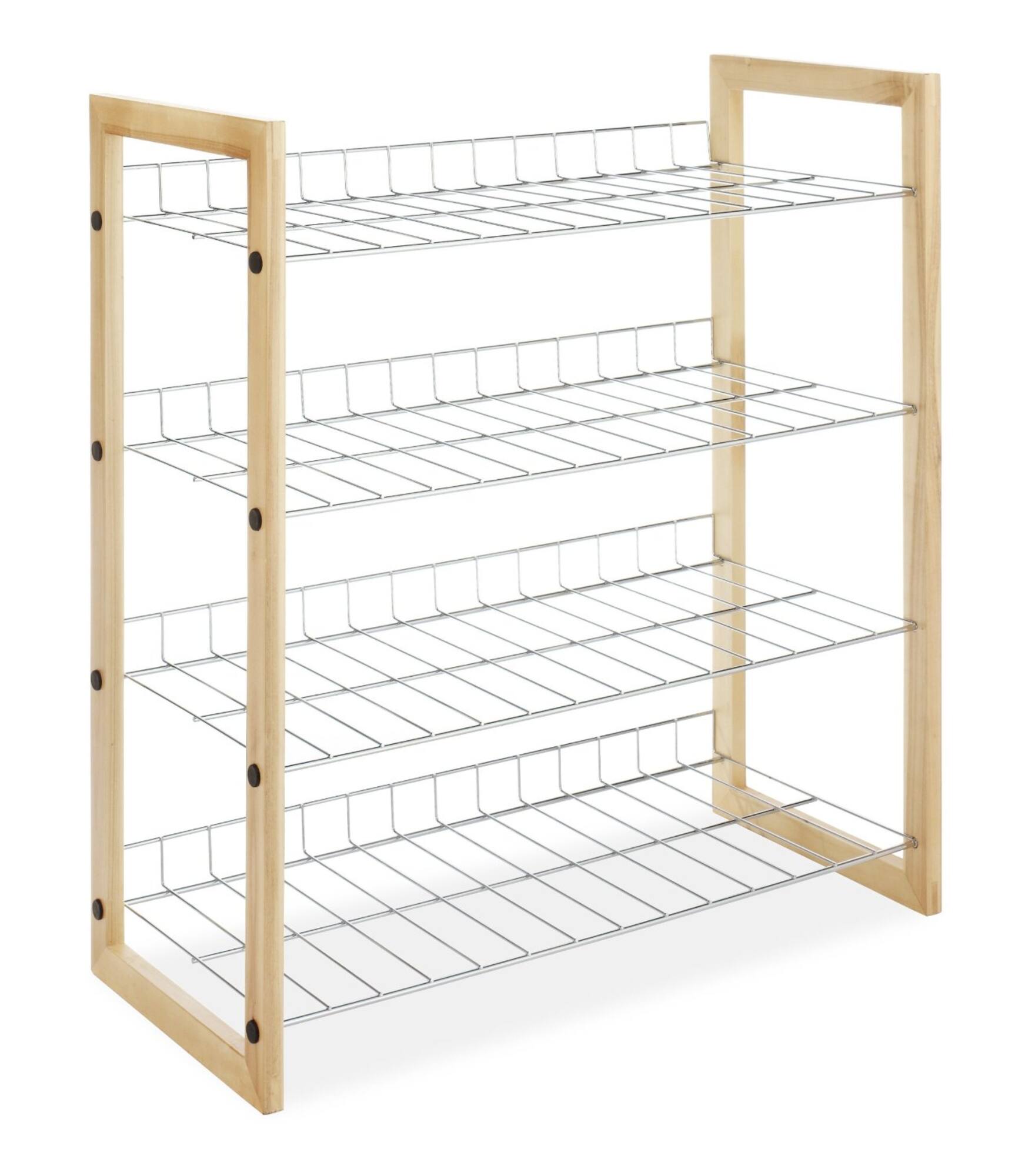 Whitmor Chromed Wire 4 Shelves Rack